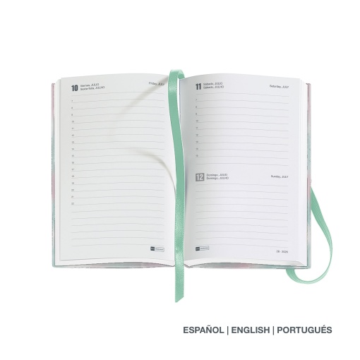 Agenda diária A6 2026 MIQUELRIUS Passport Gráfica Gradient com elástico