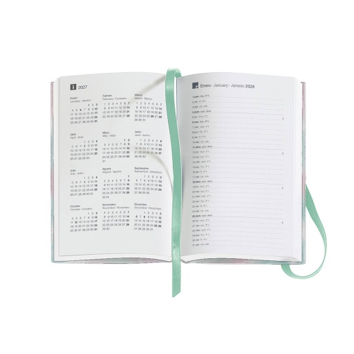 Agenda diária A6 2026 MIQUELRIUS Passport Gráfica Gradient com elástico