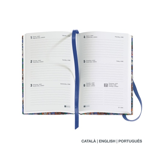 Agenda semanal A6 2026 MIQUELRIUS Passport Natura Blooming com elástico