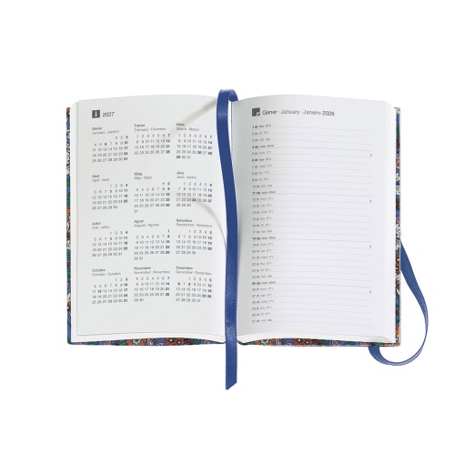 Agenda semanal A6 2026 MIQUELRIUS Passport Natura Blooming com elástico