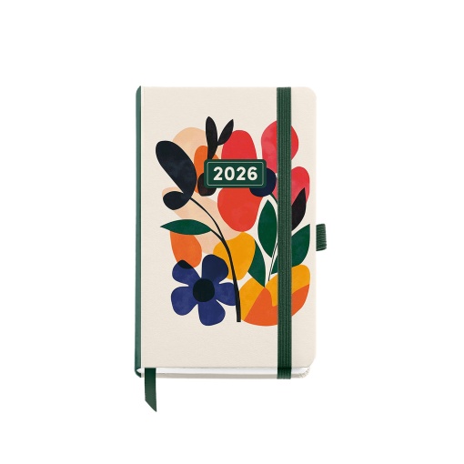 Agenda semanal A6 2026 MIQUELRIUS Passport Natura Mini Garden com elástico
