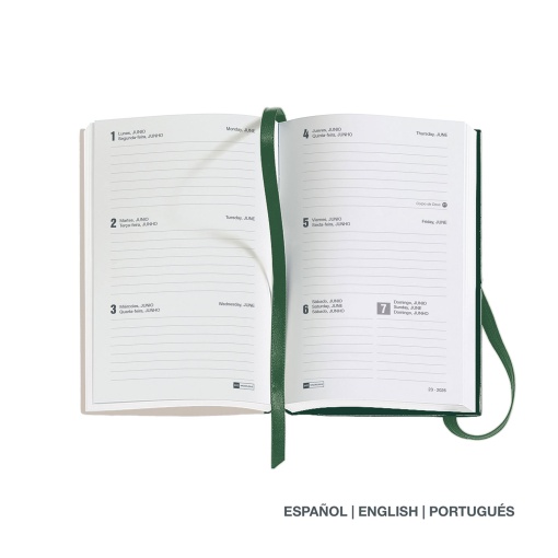 Agenda semanal A6 2026 MIQUELRIUS Passport Natura Mini Garden com elástico