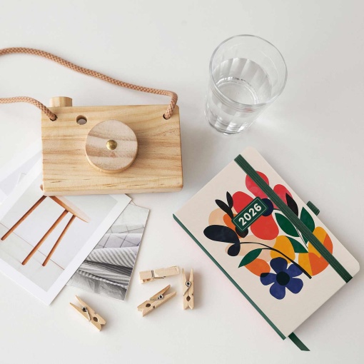 Agenda semanal A6 2026 MIQUELRIUS Passport Natura Mini Garden com elástico