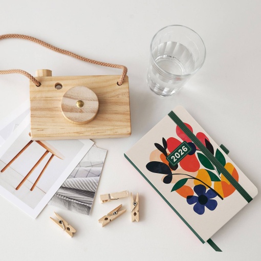 Agenda diária A6 2026 MIQUELRIUS Passport Natura Mini Garden com elástico
