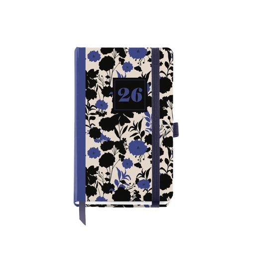 Agenda semanal A6 2026 MIQUELRIUS Passport Natura Black&Blue com elástico
