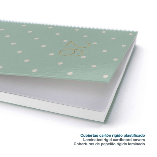 Agenda semanal A5 2026 espiral MIQUELRIUS Plus Gráfica Polka Dots com elástico