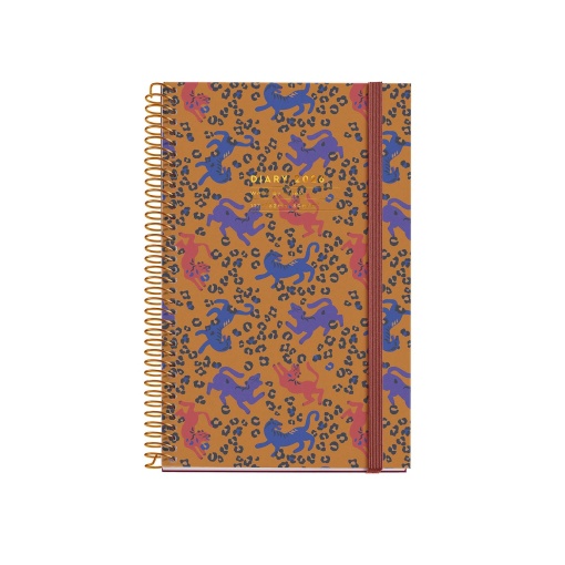 Agenda semanal 117x182mm 2026 espiral MIQUELRIUS Activa Natura Leopard com elástico
