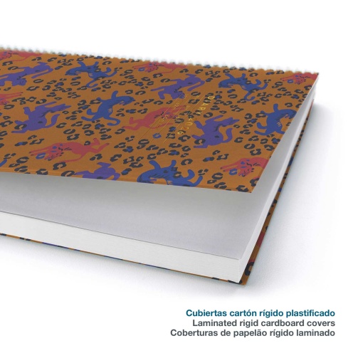 Agenda semanal 117x182mm 2026 espiral MIQUELRIUS Activa Natura Leopard com elástico