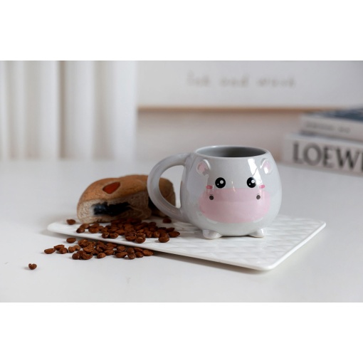 Caneca de cerâmica chunky iTotal hippo 470ml