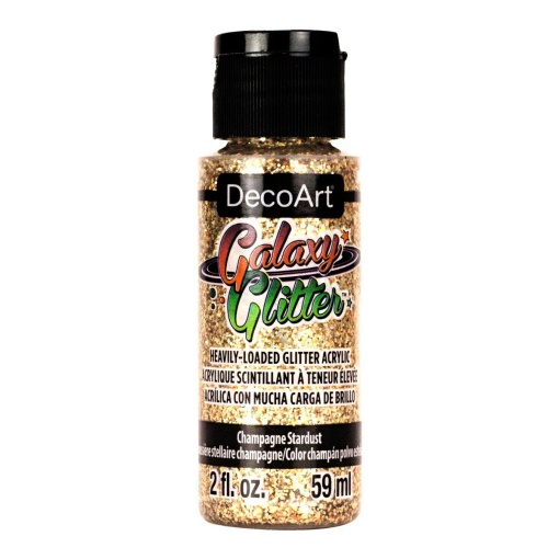 Tinta acrílica DECOART Galaxy Glitter poeira estelar champagne 59ml DGG14