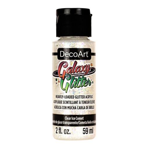 Tinta acrílica DECOART Galaxy Glitter cometa de gelo translúcido 59ml DGG18