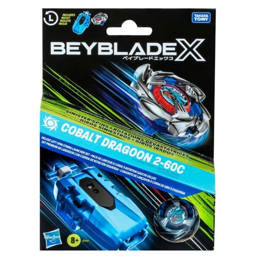 BEYBLADE X COBALT DRAGOON 2-60C + LANCADOR HASBRO G1491