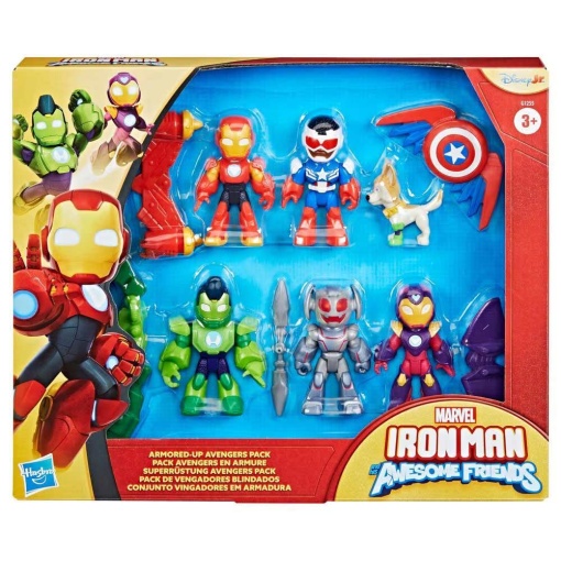 IRON MAN AND IS AWSOME FRIENDS - AVENGERS COM ARMADURA MARVEL HASBRO G1255