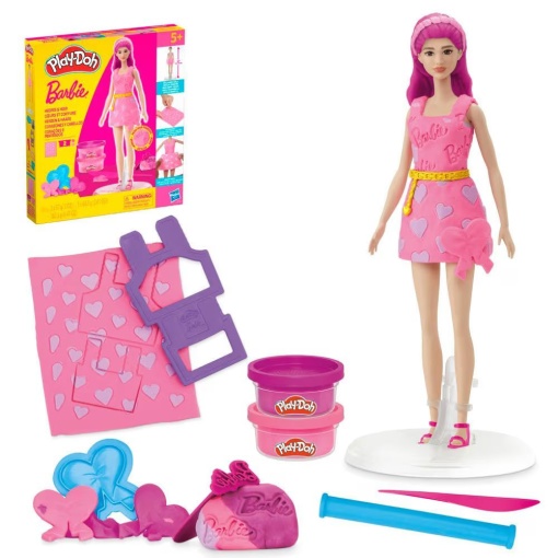 PLASTICINA BARBIE CORACOES E PENTEADOS PLAY-DOH HASBRO G1357/G1354