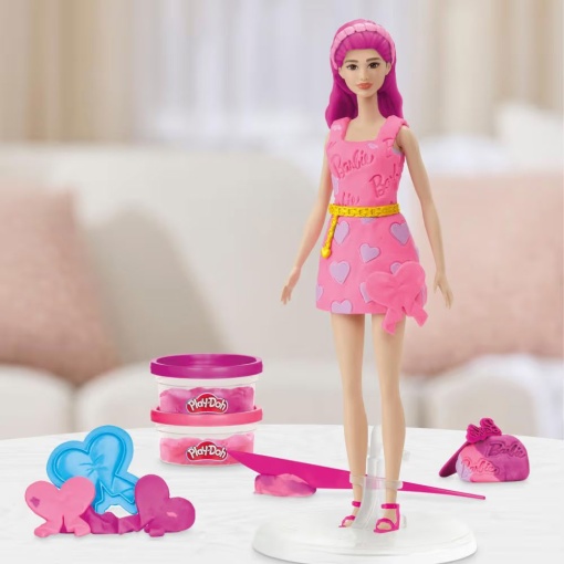 PLASTICINA BARBIE CORACOES E PENTEADOS PLAY-DOH HASBRO G1357/G1354