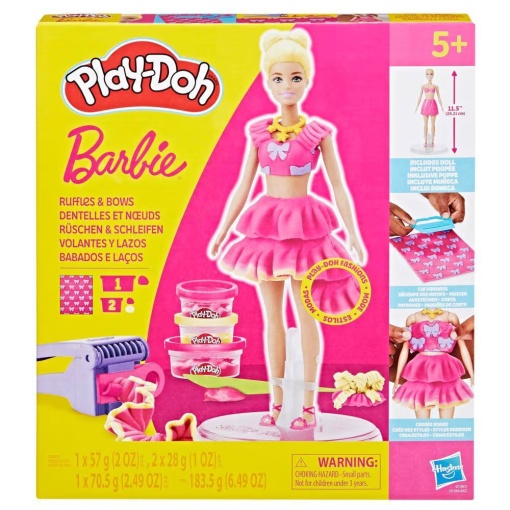 PLASTICINA BARBIE FOLHOS & LACOS PLAY-DOH HASBRO G1361/G1354