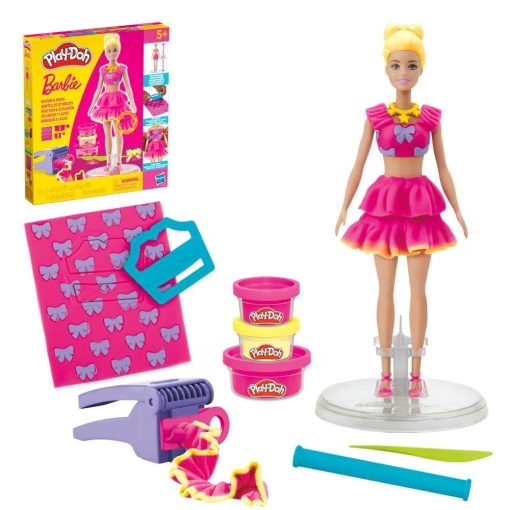 PLASTICINA BARBIE FOLHOS & LACOS PLAY-DOH HASBRO G1361/G1354