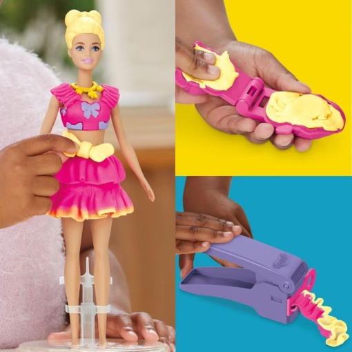 PLASTICINA BARBIE FOLHOS & LACOS PLAY-DOH HASBRO G1361/G1354