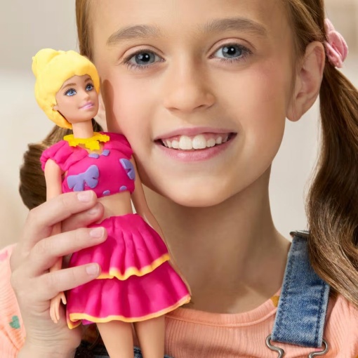 PLASTICINA BARBIE FOLHOS & LACOS PLAY-DOH HASBRO G1361/G1354