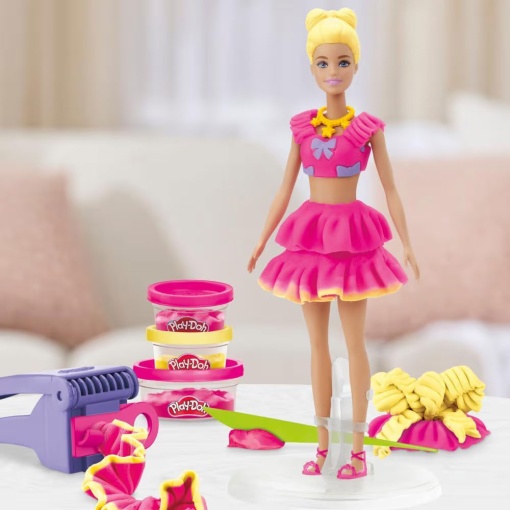 PLASTICINA BARBIE FOLHOS & LACOS PLAY-DOH HASBRO G1361/G1354