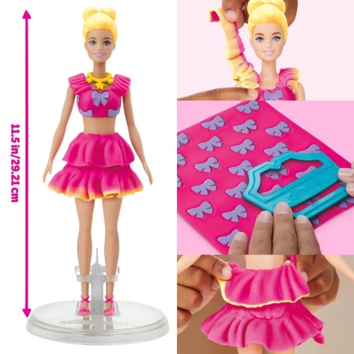 PLASTICINA BARBIE FOLHOS & LACOS PLAY-DOH HASBRO G1361/G1354