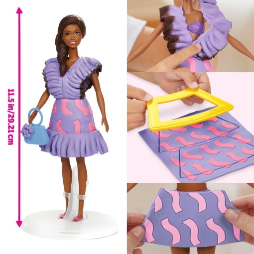 PLASTICINA BARBIE FASHIONISTA DE FOLHOS PLAY-DOH HASBRO G1359/G1354