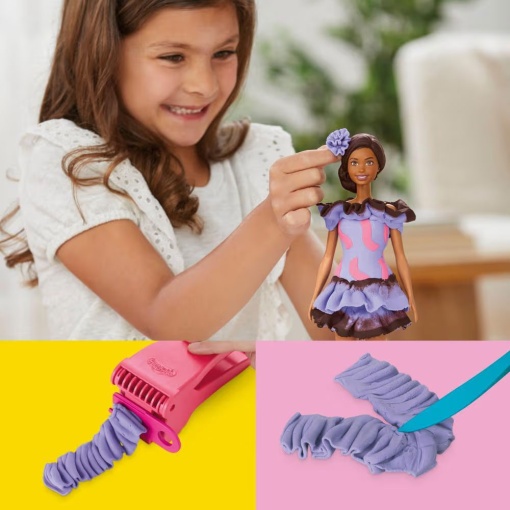 PLASTICINA BARBIE FASHIONISTA DE FOLHOS PLAY-DOH HASBRO G1359/G1354