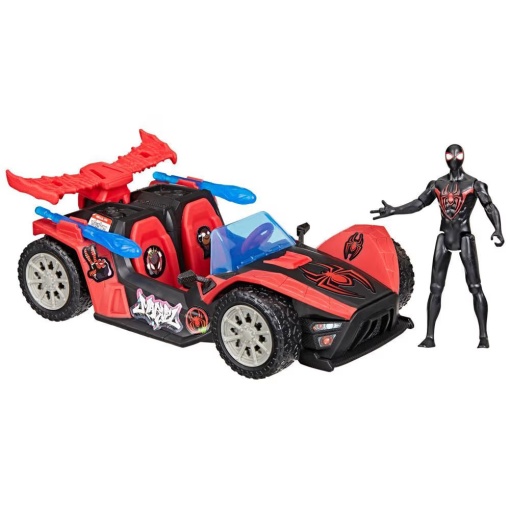 SPIDER-MAN VENOMVERSUS MILES MORALES 10CM + CARRO LANCADOR MARVEL HASBRO G0736