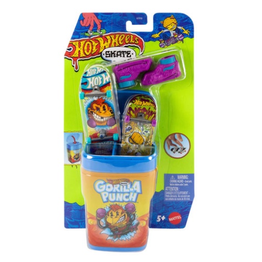 HOT WHEELS skate de dedos (2 unidades) com frasco de aroma Gorila Punch Mattel HTP10/JBW46