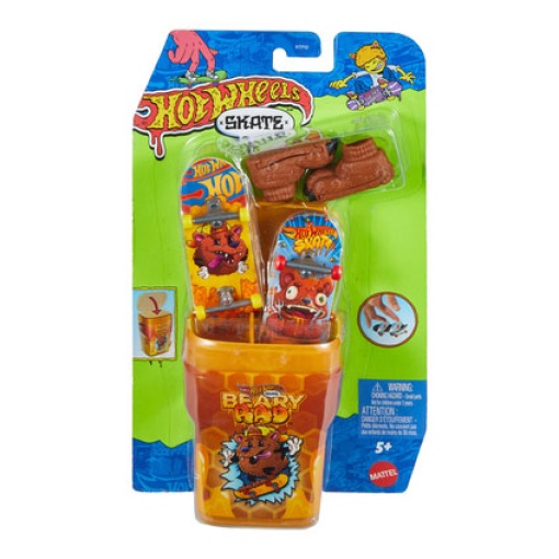HOT WHEELS skate de dedos (2 unidades) com frasco de aroma Beary Rad Mattel HTP10/JBW45