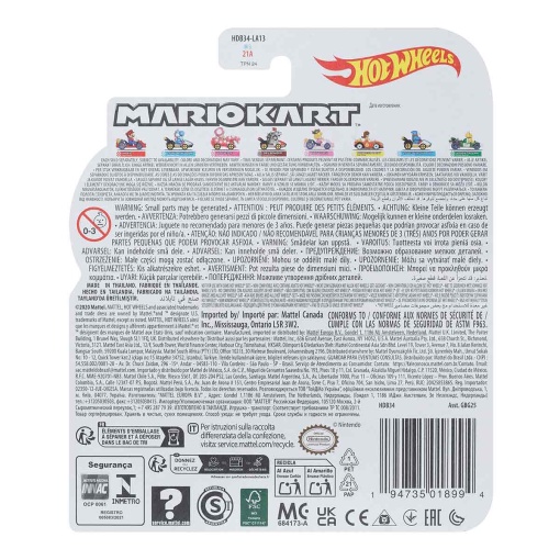 HOT WHEELS Mario Kart carro miniatura+figura sortido Mattel GBG25