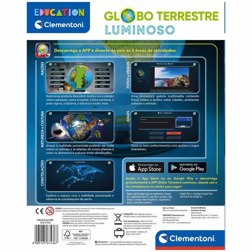 Globo terrestre luminoso CLEMENTONI Education