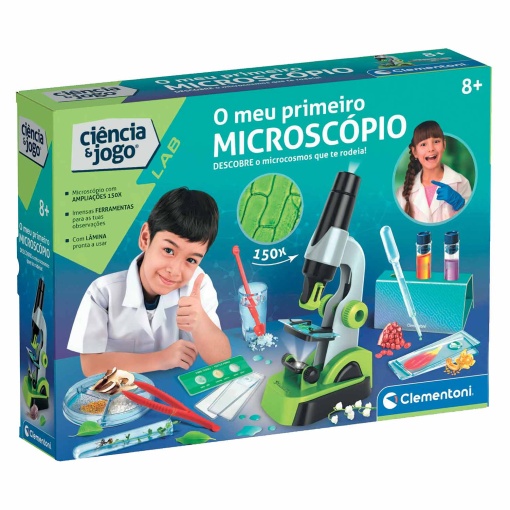 O meu primeiro microscópio CLEMENTONI Ciência & Jogo Lab