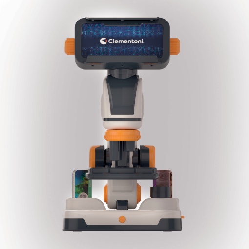Microscópio smart com inteligência artificial CLEMENTONI Ciência & Jogo