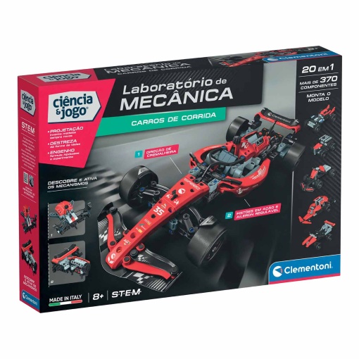 Laboratório de mecânica - carros de corrida CLEMENTONI Ciência & Jogo
