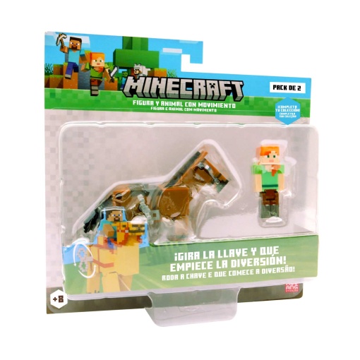MINECRAFT figura + animal sortido BIZAK