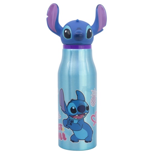Garrafa de alumínio com tampa 3D Disney Stitch DRAWING 690ml