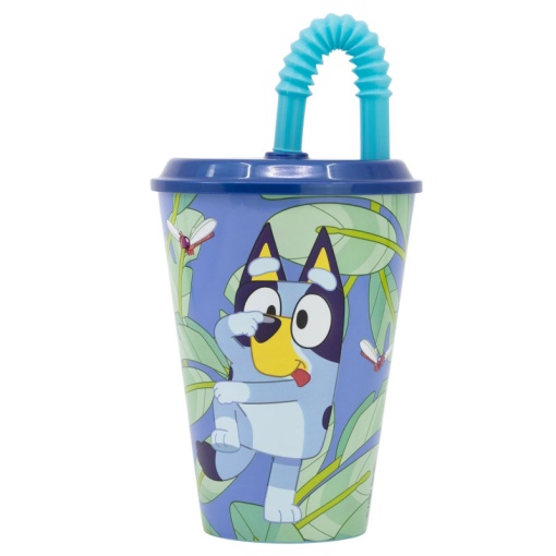 Copo easy sport com tampa e palhinha Bluey 430ml