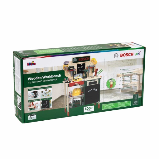 Bancada de trabalho em madeira com 100 acessórios BOSCH Klein