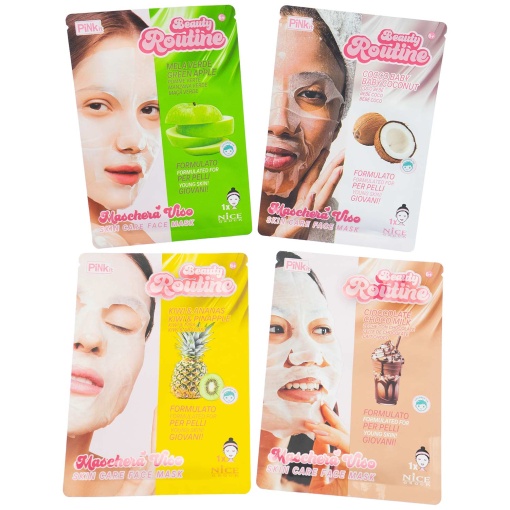 Máscara facial NICE Beauty Routine sortido