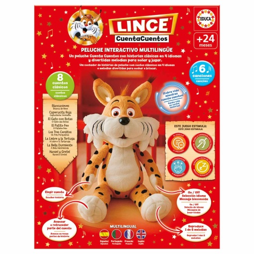 Lince conta histórias - Peluche interativo EDUCA