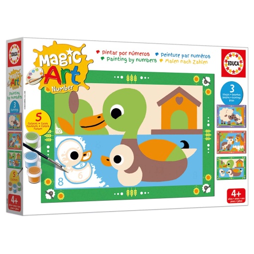 Pintar por números - A quinta 4+ Magic Art Number EDUCA