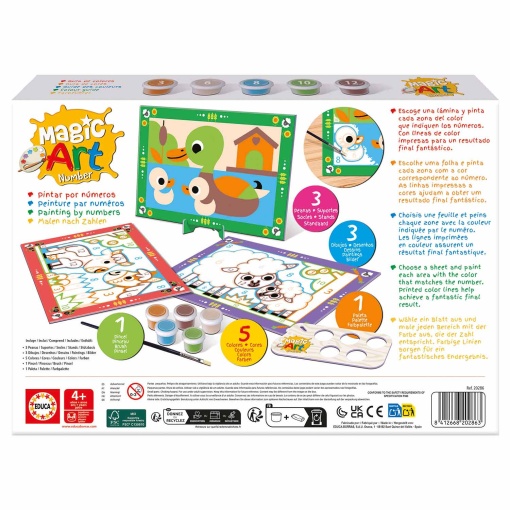Pintar por números - A quinta 4+ Magic Art Number EDUCA