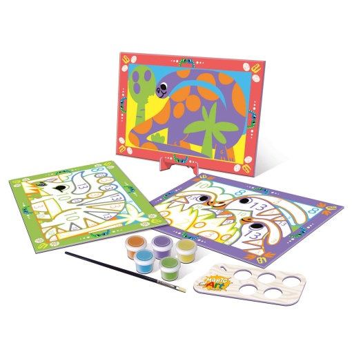 Pintar por números - Dinossauros 4+ Magic Art Number EDUCA
