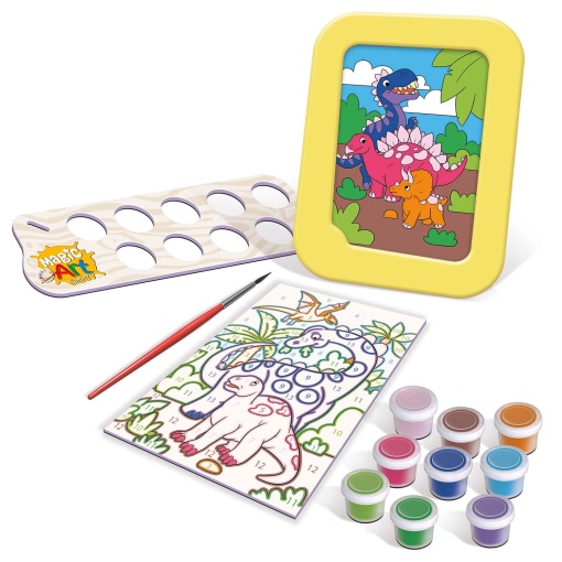 Pintar por números - Dinossauros 6+ Magic Art Number Educa