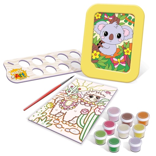 Pintar por números - Lama e coala 6+ Magic Art Number EDUCA