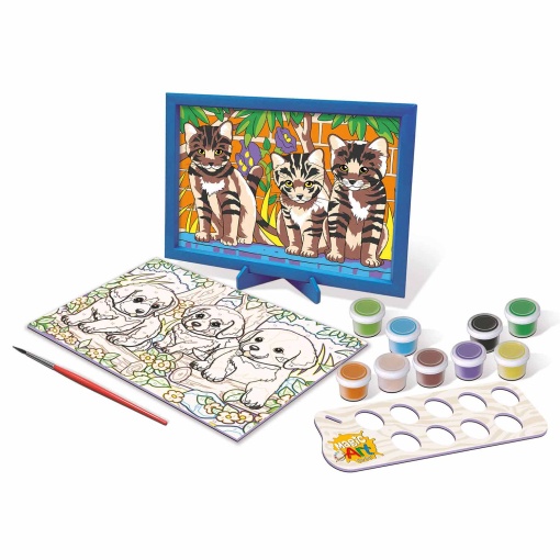Pintar por números - Gatos e cães 9+ Magic Art Number EDUCA