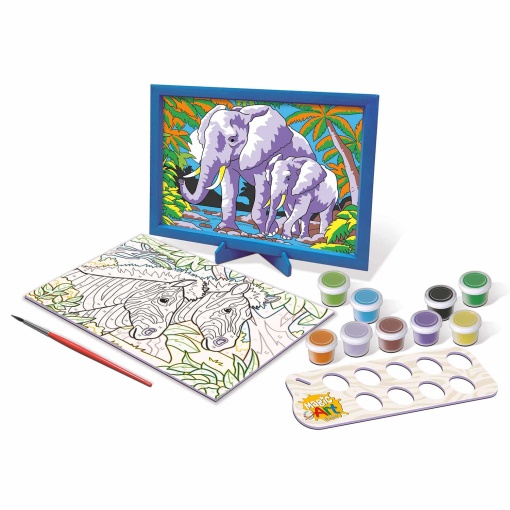 Pintar por números - Animais selvagens 9+ Magic Art Number EDUCA