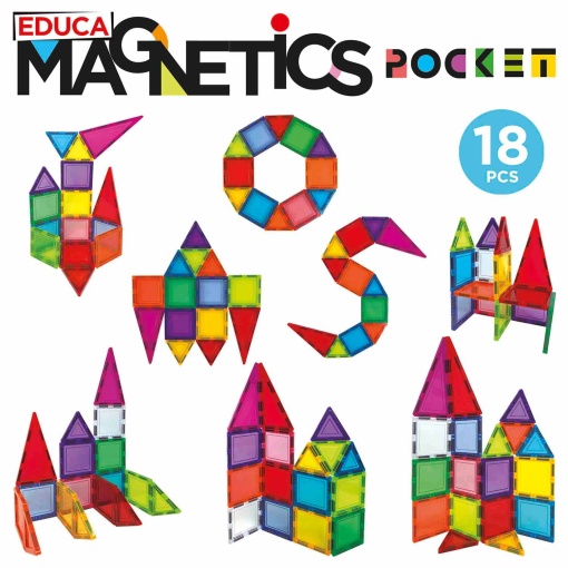 Pocket 18-piece magnetic building set EDUCA