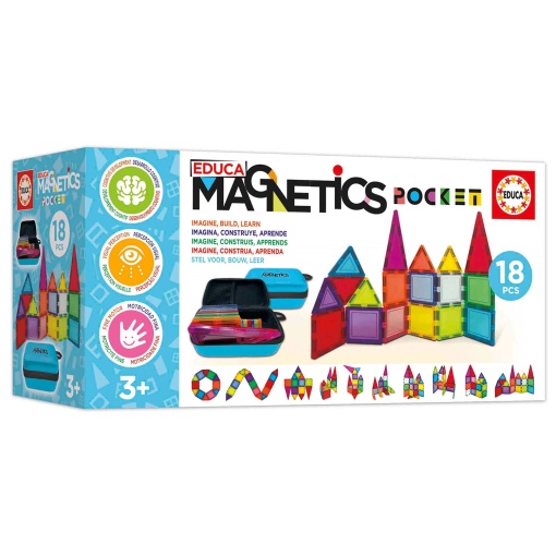 Pocket 18-piece magnetic building set EDUCA